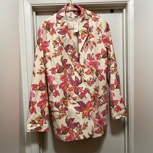 Dolan Pink and Orange Floral Blazer